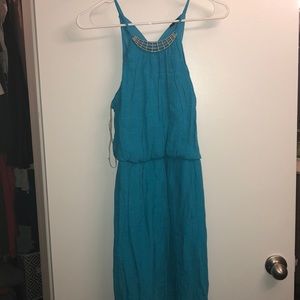 Blue dress with silver details